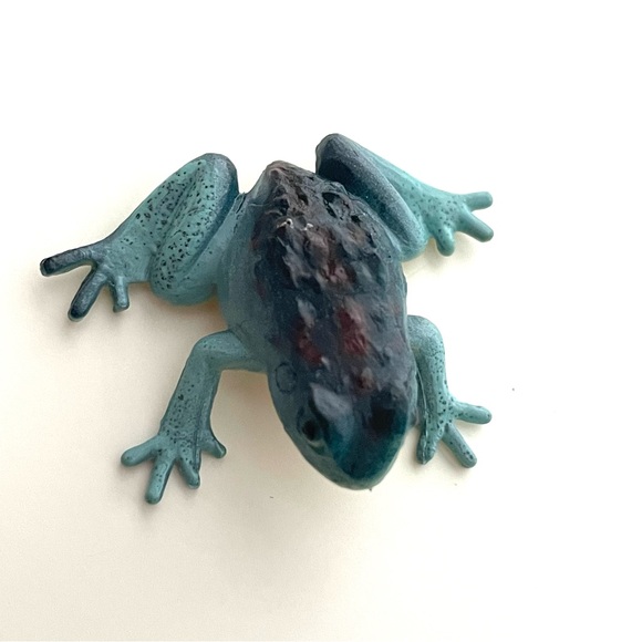 10 Colorful Miniature Toy Frogs Toads Amphibians Poison Dart Tree Frog Blue Red - Picture 9 of 14